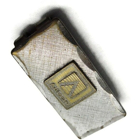 Allison Vintage Money Clip Stainless Steel Logo Silver Tone Worn - Picture 1 of 6